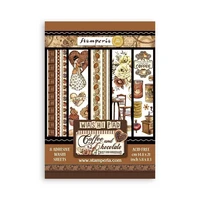 Stamperia - Coffee and Chocolate A5 Washi Pad, 8arkkia