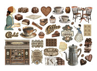 Stamperia - Coffee and Chocolate Ephemera, Die Cuts