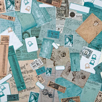 49 And Market - Color Swatch Teal Ephemera Bits