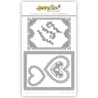 Honey Bee Stamps - Lace Heart Layering Frames, Stanssisetti