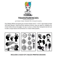 Dina Wakley Media - Transparencies, Focals Set 1, 6 arkkia
