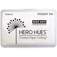 Leimamustetyyny, Hero Hues Pigment Ink, Unicorn, Valkoinen
