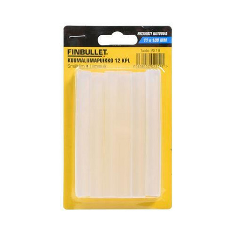 Finbullet Kuumaliimapuikko kirkas 12kpl 11 x 100mm