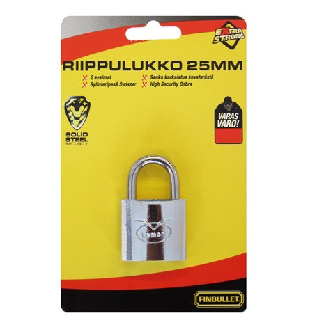 Finbullet Riippulukko 25mm