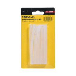 Finbullet Kuumaliimapuikko valkoinen 12 kpl 7.2 x 100 mm