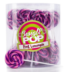Swigle Pop tikkarit 12g x 50kpl, Pink lemonade