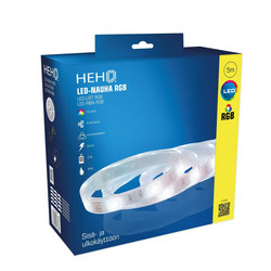 HEHQ LED-valonauha 5m RGB 24W IP44 kaukosäätimellä