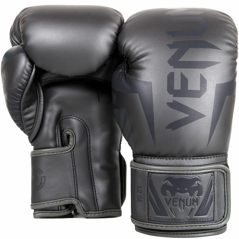 VENUM ELITE BOXING GLOVES - GREY/GREY