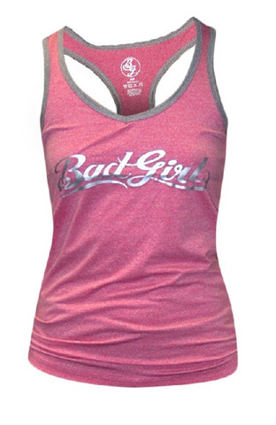 Bad Girl Racer Vest Top pink