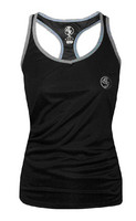 Bad Girl Racer Vest Top - Black/Blue