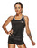Bad Girl Racer Vest Top - Black/Blue