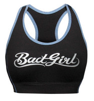 Bad Girl Sports Bra- Black/Blue