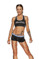 Bad Girl Sports Bra- Black/Blue