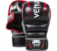 Venum Elite Sparring MMA Gloves - Black/Red/Grey