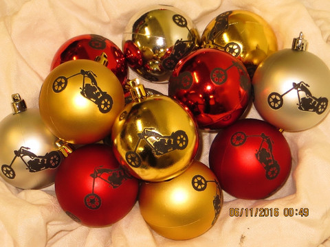 Christmas tree ball Motorbike Chopper