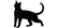 Rolling pin cat stands short-haired