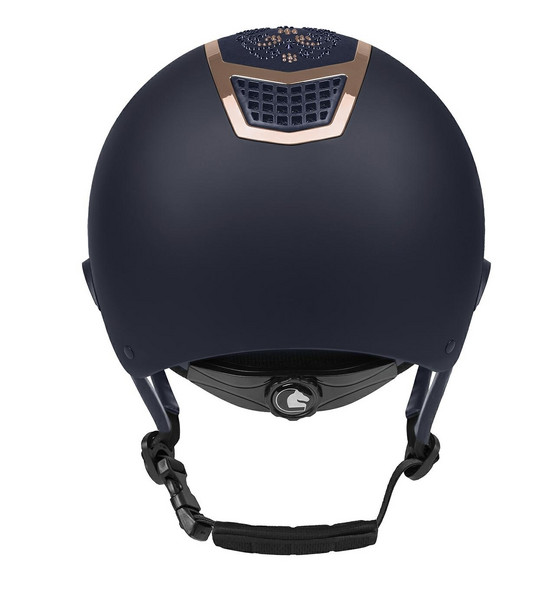 FP Quantinum Chic rosegold ratsastuskypärä aurinkolipalla navy