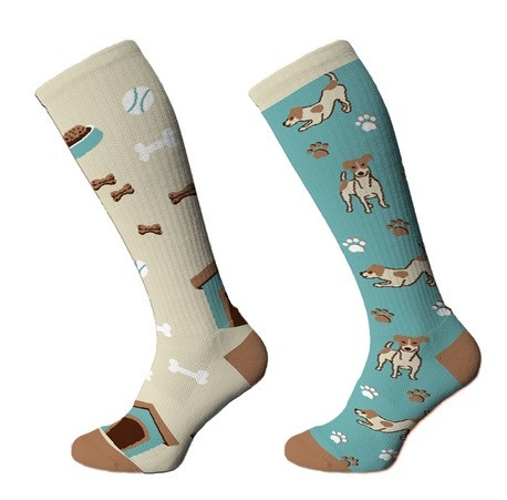 Ratsastussukat jack russell, v.sini-beige