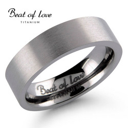 Beat of love titaanisormus 6mm flakka TI-031