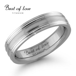 Beat of love titaanisormus 5mm TI-102