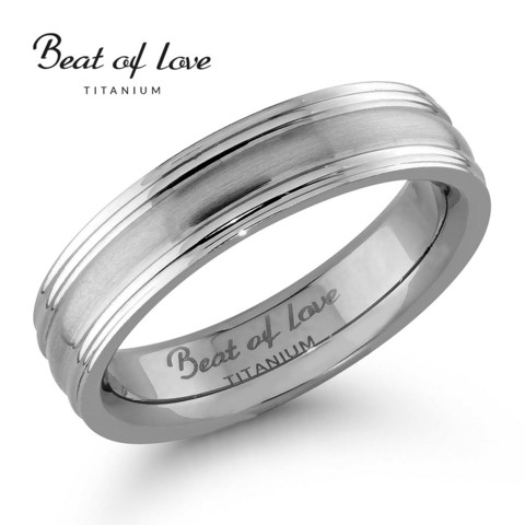 Beat of love titaanisormus 5mm TI-102