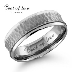 Beat of love titaanisormus 6mm taottu TI-114