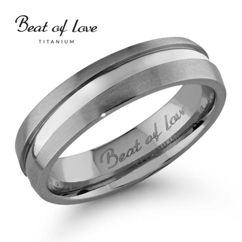Beat of love titaanisormus 5mm TI-905
