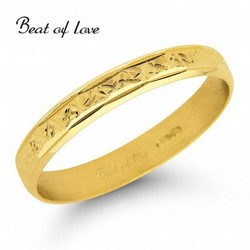 Beat of Love R23-3 3mm keltakulta sormus