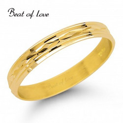 Beat of Love R3-3 3mm keltakulta sormus