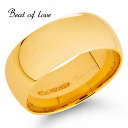Beat of Love OPP-8 8mm keltakulta sormus