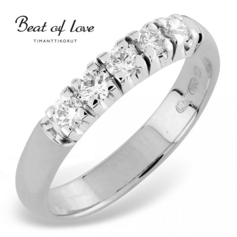 Beat of Love RO-5x0.07DW -timanttirivisormus 0.35ct | toimituskulut 0€