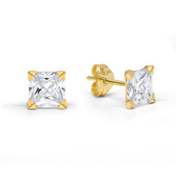 Kulta zirkonikorvakorut 5x5mm 134761