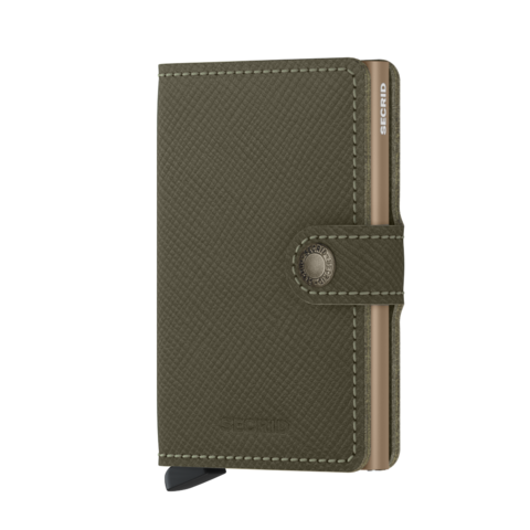 Secrid Miniwallet Saffiano Olive lompakko
