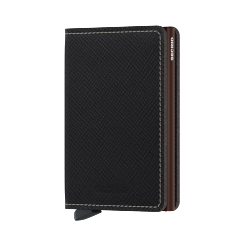 Secrid Slimwallet Saffiano Brown lompakko