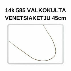 Valkokulta Venetsia riipusketju 45cm