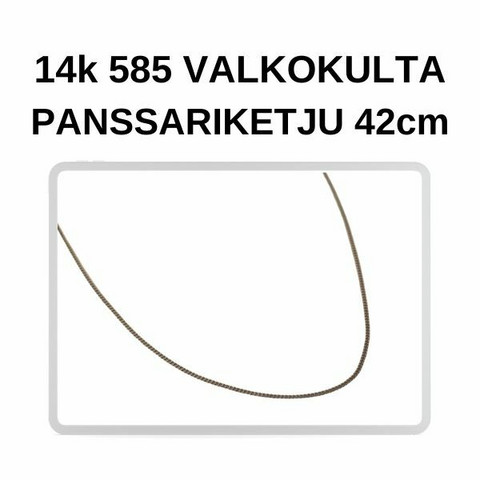Valkokulta Panssari riipusketju 42cm