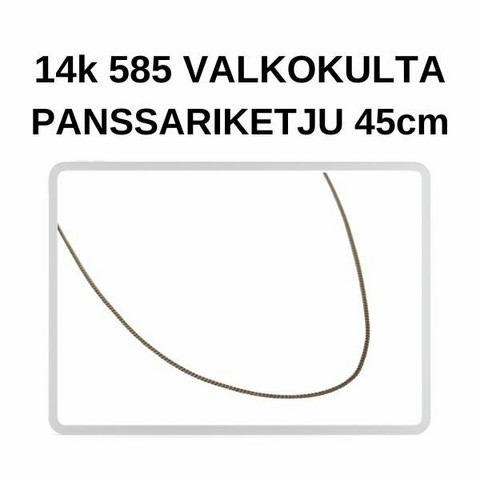 Valkokulta Panssari riipusketju 45cm