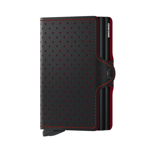 Secrid Twinwallet Perforated Black-Red lompakko