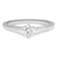 Beat of Love – Created Diamonds pyöreä solitaire 0.33ct G-H/VS timanttisormus R-8033-033LDPDW valkokultaa