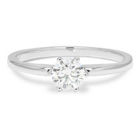 Beat of Love – Created Diamonds pyöreä solitaire 0.50 G/VS timanttisormus R-1934-050LDPDW valkokultaa
