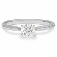 Beat of Love – Created Diamonds pyöreä solitaire 0.50ct G-H/VS timanttisormus R-8028LDPDW valkokultaa