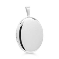 Hopeamedaljonki sileä sydän SPL-60017/20mm