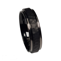 Titaani Black taottu sormus 6mm TICMPVD-042/6