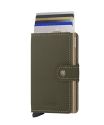 Secrid Miniwallet Saffiano Olive lompakko