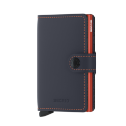Secrid Miniwallet Matte Nightblue & Orange lompakko