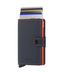 Secrid Miniwallet Matte Nightblue & Orange lompakko