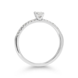 Laboratoriotimanttisormus R-1930LDPDW ovaali reunakivillä valkokultaa 0.33ct G-H/VS
