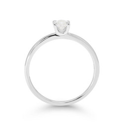 Laboratoriotimanttisormus R-1231-033LDPDW ovaali solitaire 0.33 G-H/VS valkokultaa