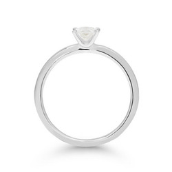 Laboratoriotimanttisormus R-1231-050LDPDW ovaali solitaire 0.50 G/VS valkokultaa