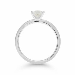 Laboratoriotimanttisormus R-1231-075LDPDW ovaali solitaire 0.75 G/VS valkokultaa